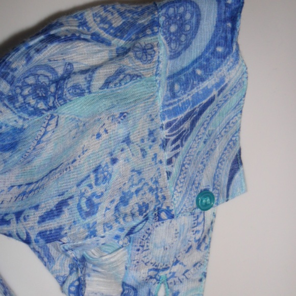 GRAND & GREENE Hi Lo Paisley  Coverup Tunic Top - Picture 5 of 5